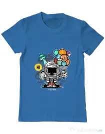 Tricou ADLER barbat Gift From Outer Space Albastru azuriu