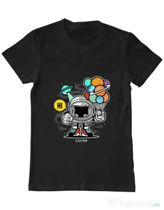 Tricou ADLER barbat Gift From Outer Space Negru