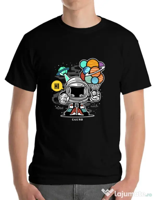 Tricou ADLER barbat Gift From Outer Space Negru