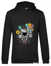 Hoodie barbat cu gluga Gift From Outer Space Negru
