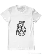 Tricou ADLER barbat Grenade Brain Alb