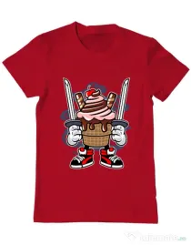 Tricou ADLER barbat Ice Cream Ninja Rosu