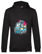 Hoodie barbat cu gluga Ice Cream Truck Negru