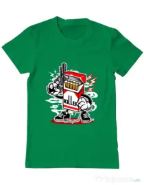 Tricou ADLER barbat Cigarette Killer Verde mediu
