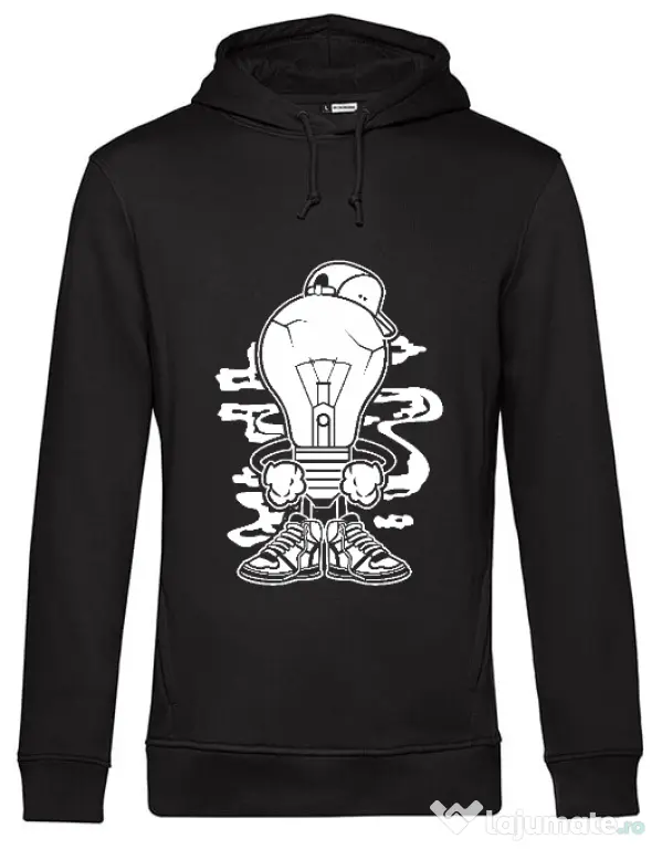 Hoodie barbat cu gluga Light Boy Negru