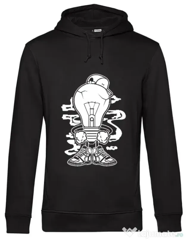 Hoodie barbat cu gluga Light Boy Negru