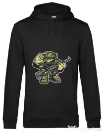 Hoodie barbat cu gluga Soldier Negru