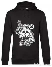 Hoodie barbat cu gluga Money Takers Negru