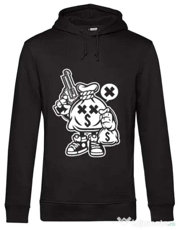 Hoodie barbat cu gluga Money Takers Negru