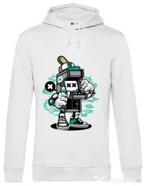 Hoodie barbat cu gluga Game On 2 Alb