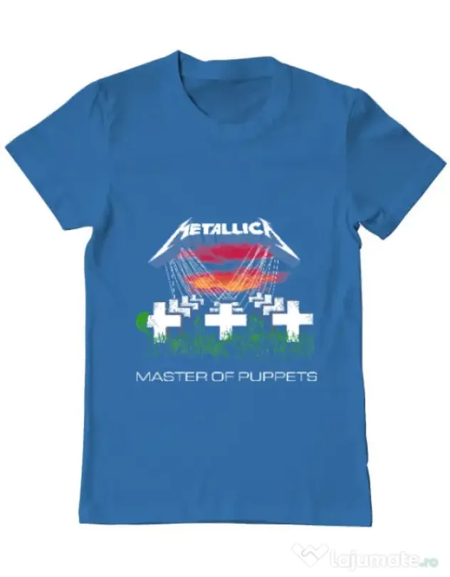 Tricou ADLER barbat Master of puppets Albastru azuriu
