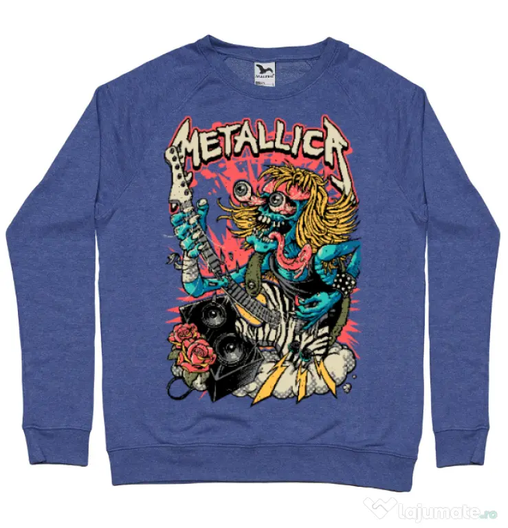 Bluza ADLER barbat Heavy Guitar Albastru melanj