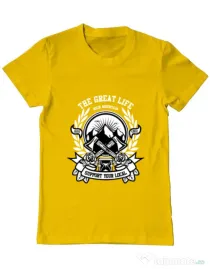 Tricou ADLER barbat Axe Galben