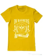 Tricou ADLER barbat In Barbers We Trust Galben