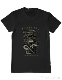 Tricou ADLER barbat Hourglass Negru