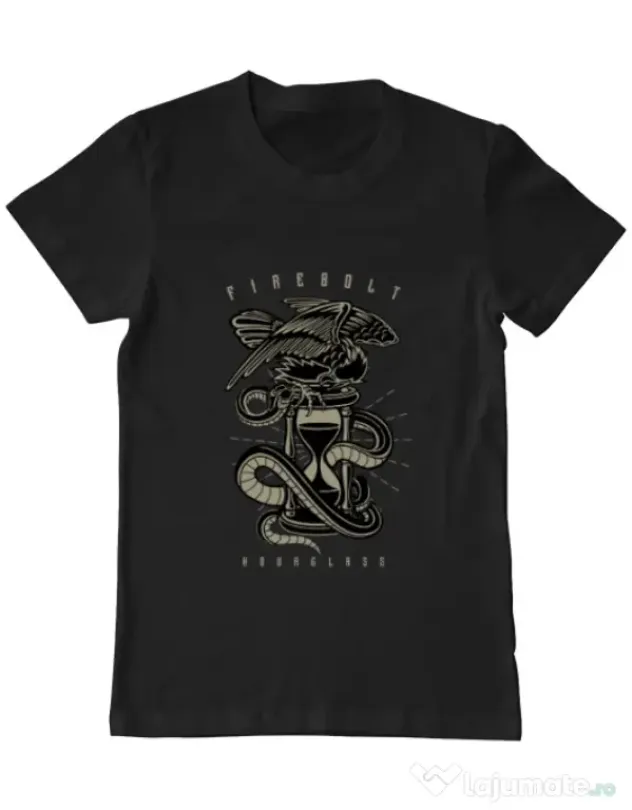 Tricou ADLER barbat Hourglass Negru