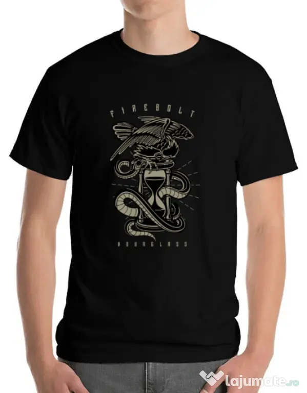 Tricou ADLER barbat Hourglass Negru