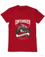 Tricou ADLER barbat Speed of Caferacer Rosu