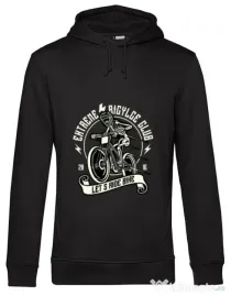 Hoodie barbat cu gluga Lets Ride Bike Negru