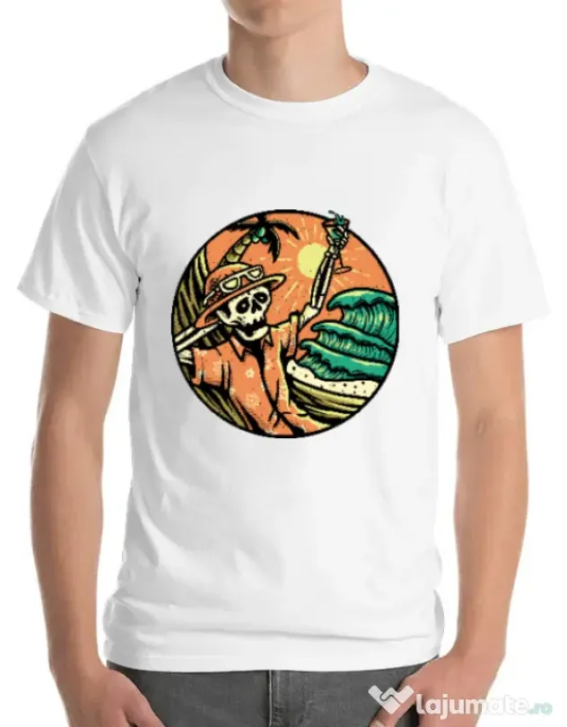 Tricou ADLER barbat Have a Nice Day Alb