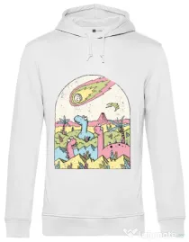 Hoodie barbat cu gluga Asteroid Alb