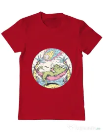 Tricou ADLER barbat Asteroid Day Rosu