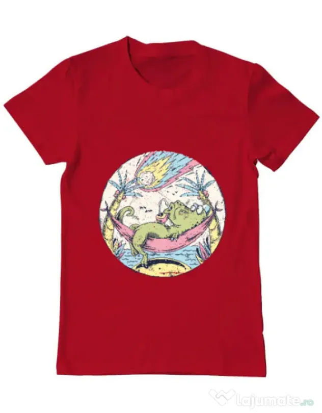 Tricou ADLER barbat Asteroid Day Rosu