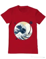 Tricou ADLER barbat The Great Wave off Sound Rosu