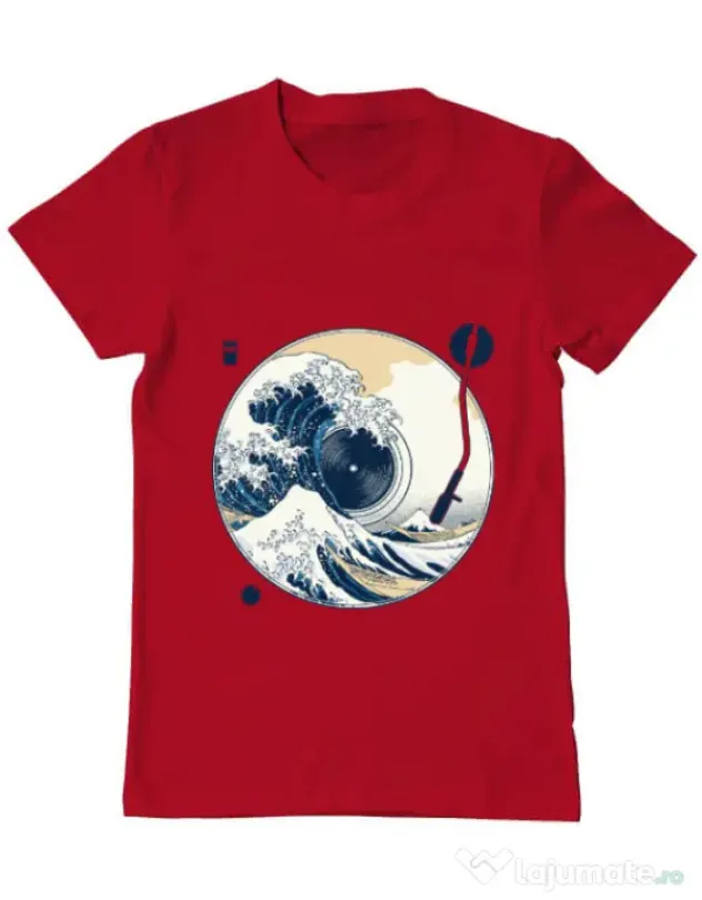 Tricou ADLER barbat The Great Wave off Sound Rosu