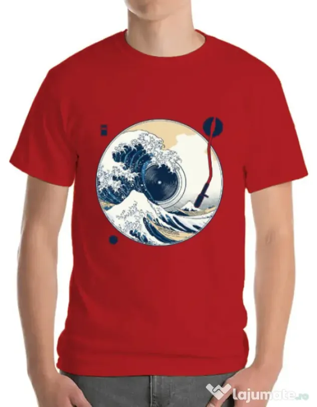 Tricou ADLER barbat The Great Wave off Sound Rosu