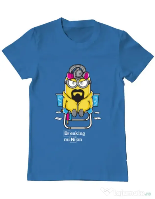 Tricou ADLER barbat Breaking Minion Albastru azuriu
