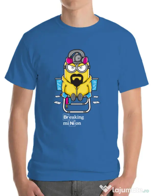 Tricou ADLER barbat Breaking Minion Albastru azuriu