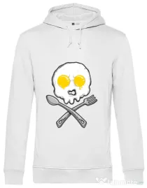 Hoodie barbat cu gluga Eggskull Alb