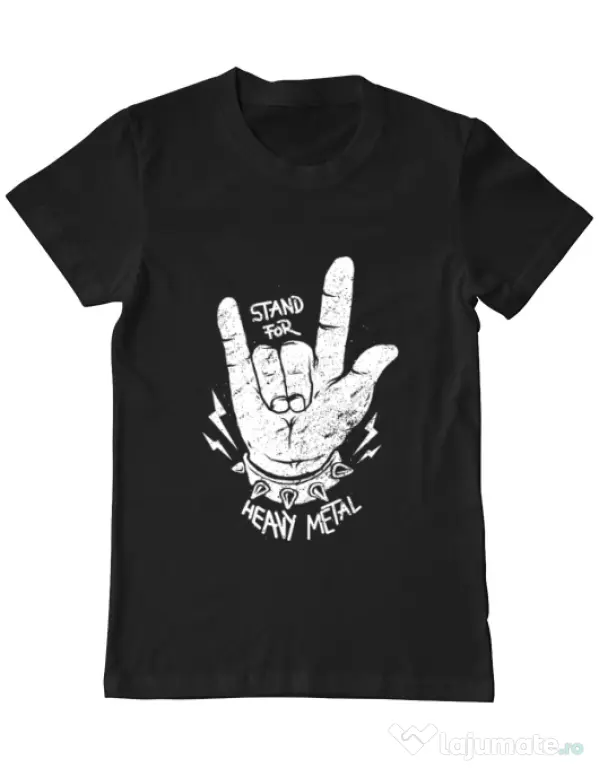 Tricou ADLER barbat Stand for heavy metal Negru
