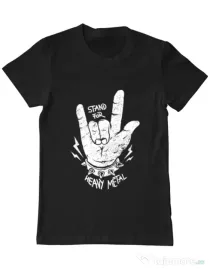 Tricou ADLER barbat Stand for heavy metal Negru