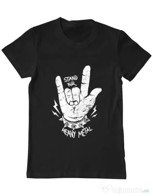 Tricou ADLER barbat Stand for heavy metal Negru