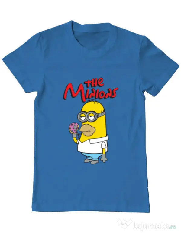 Tricou ADLER barbat The Minions Albastru azuriu