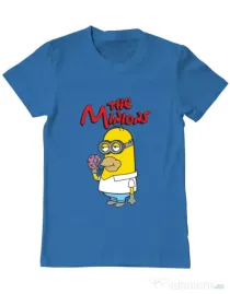 Tricou ADLER barbat The Minions Albastru azuriu