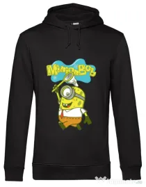 Hoodie barbat cu gluga MinionBob Negru
