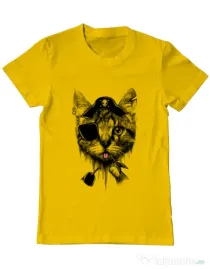 Tricou ADLER barbat Piratecat Galben