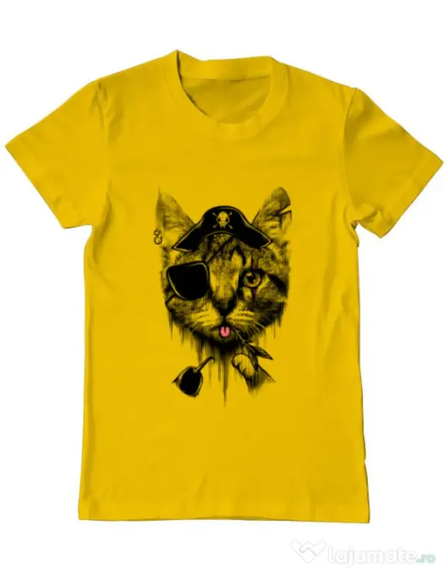 Tricou ADLER barbat Piratecat Galben