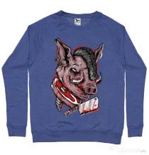 Bluza ADLER barbat Pig Saw Albastru melanj