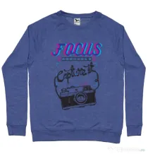 Bluza ADLER barbat Focus and than Capture it Albastru melanj