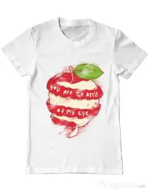 Tricou ADLER barbat You are the apple of my eye Alb