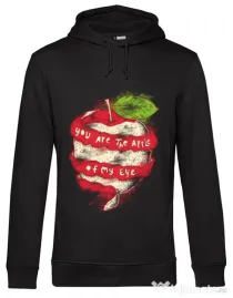 Hoodie barbat cu gluga You are the apple of my eye Negru