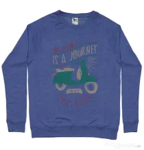 Bluza ADLER barbat Life is a journey enjoy the ride Albastru melanj