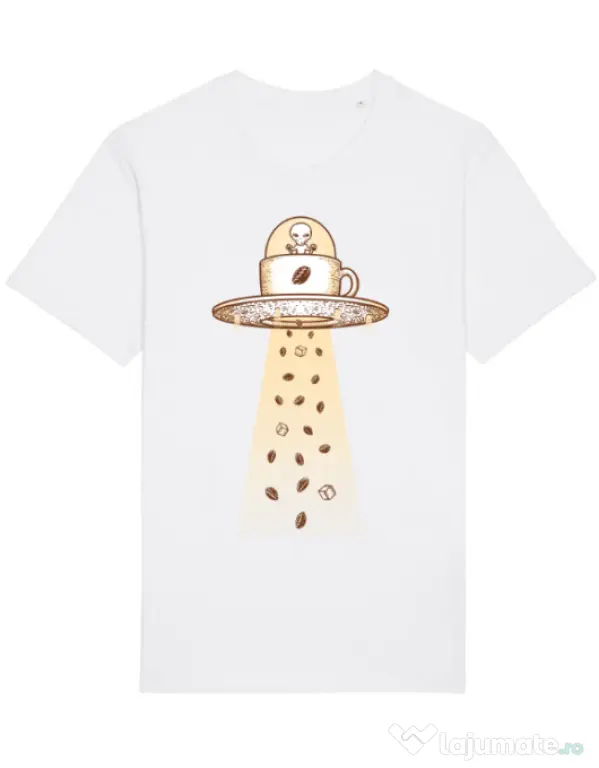 Tricou STANLEY STELLA barbat Alien Coffee Invasion Alb