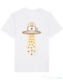 Tricou STANLEY STELLA barbat Alien Coffee Invasion Alb