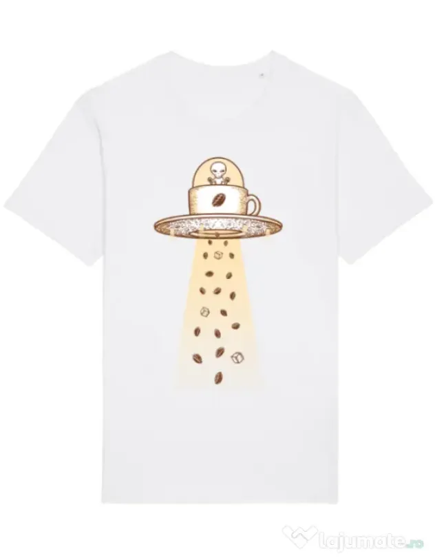 Tricou STANLEY STELLA barbat Alien Coffee Invasion Alb