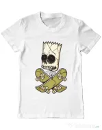 Tricou ADLER barbat Death of Skateboarder Alb